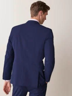 Bright Blue Tailored Fit Two Button Suit Jacket
