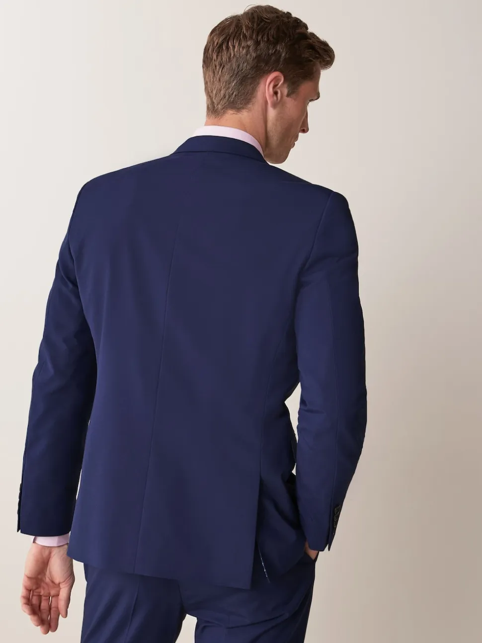 Bright Blue Tailored Fit Two Button Suit Jacket