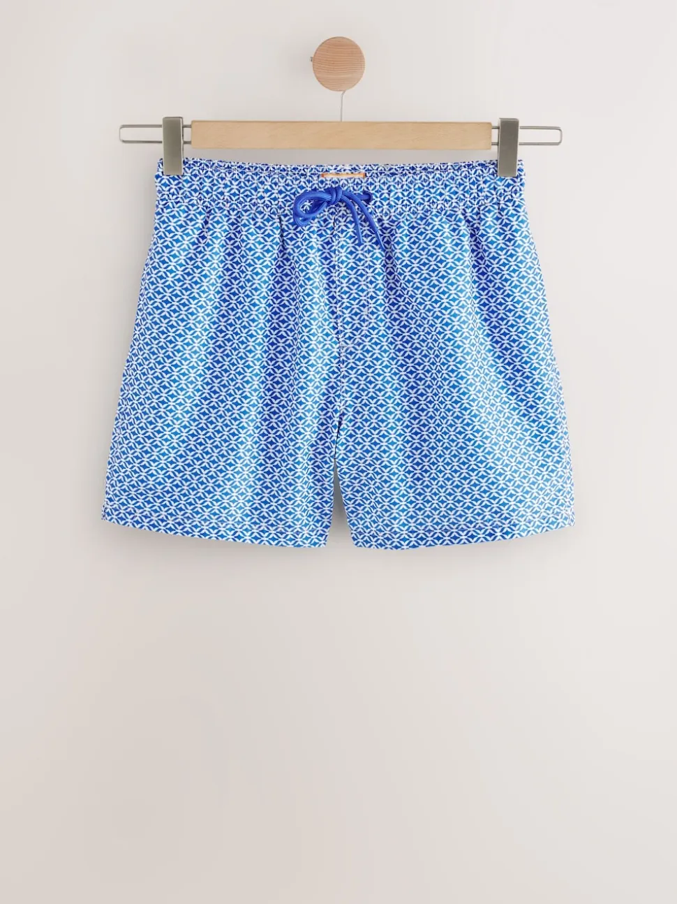 Bright Blue/Coral Geometric Printed Swim Shorts 2 Pack