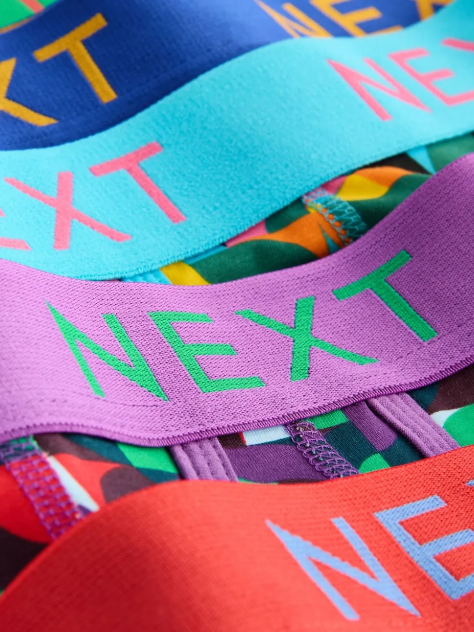 Bright Blue/Orange/Purple Circle Geo Print A-Front Boxers