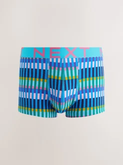 Bright Blue/Purple Geo 5 Pack Hipster Boxers 5 Pack