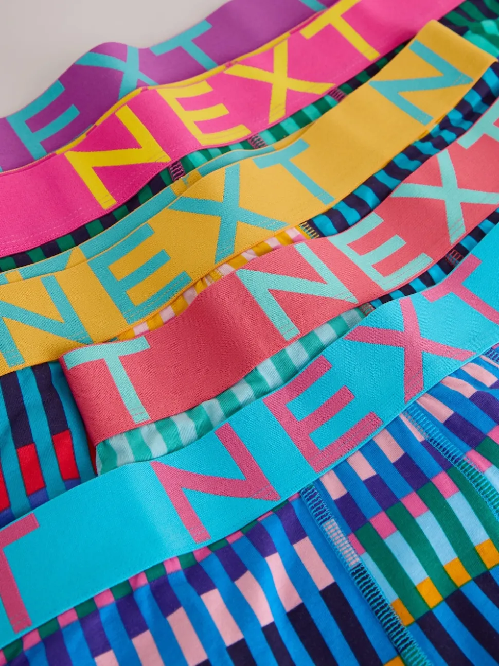 Bright Blue/Purple Geo 5 Pack Hipster Boxers 5 Pack