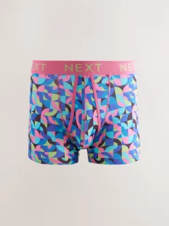 Bright Geometric Pattern A-Front Boxers 8 Pack