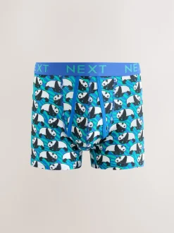 Bright Pink/Blue Animals Pattern A-Front Boxers