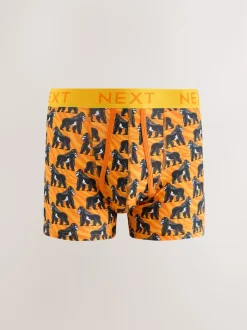Bright Pink/Blue Animals Pattern A-Front Boxers