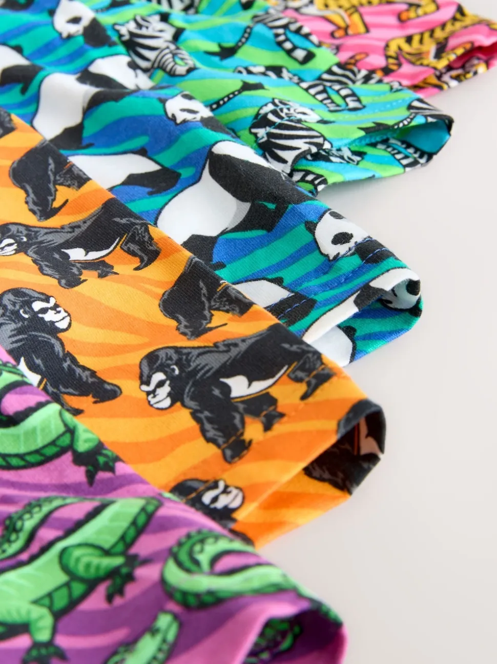 Bright Pink/Blue Animals Pattern A-Front Boxers