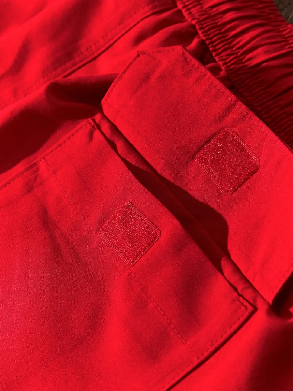 Bright Red Palm Logo Essential Swim Shorts