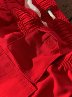 Bright Red Palm Logo Essential Swim Shorts