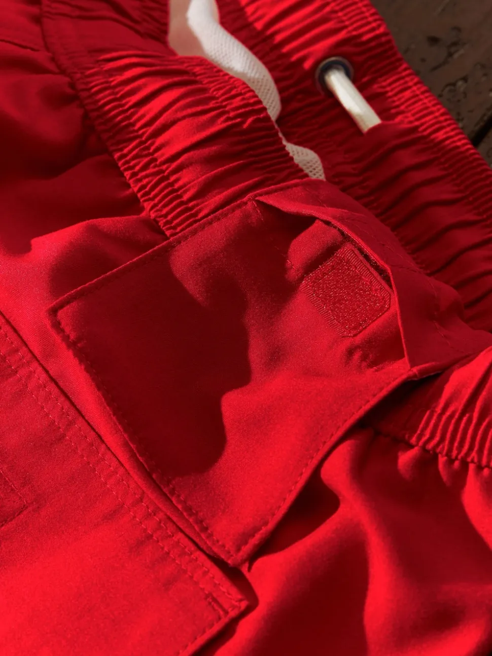 Bright Red Palm Logo Essential Swim Shorts