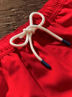 Bright Red Palm Logo Essential Swim Shorts