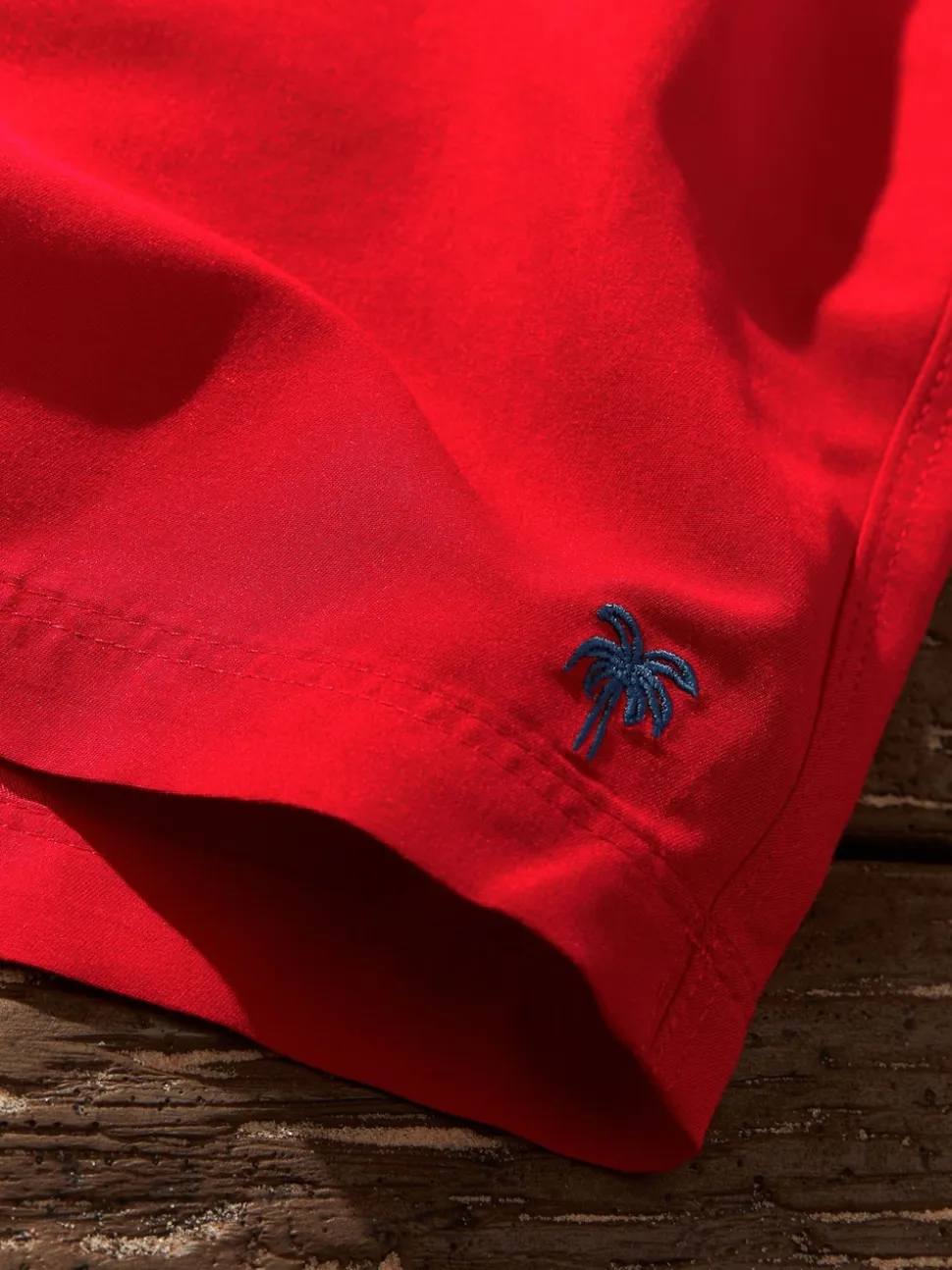 Bright Red Palm Logo Essential Swim Shorts