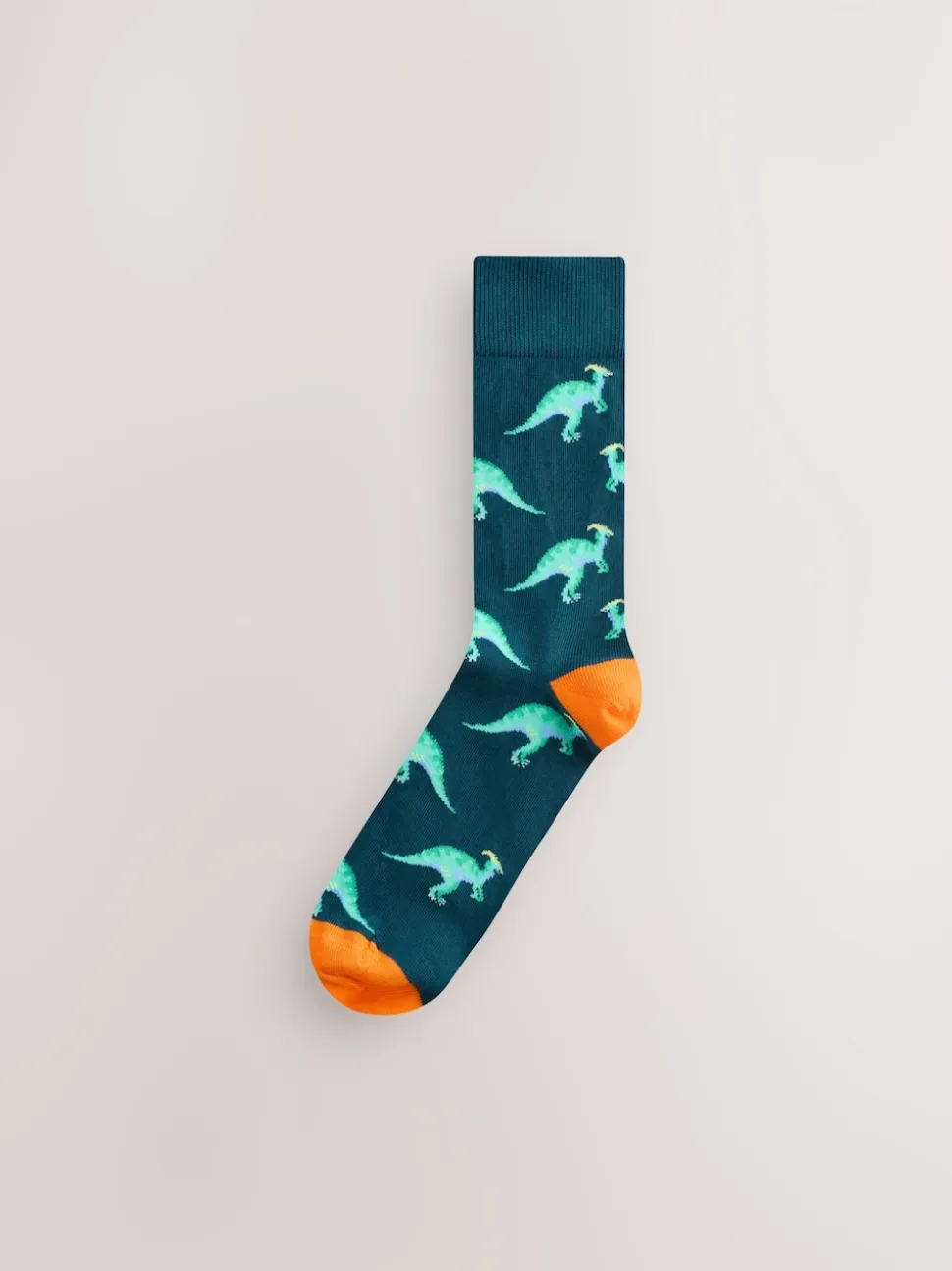 Bright Red/Blue/Orange Dinosaur Pattern Socks 8 Pack