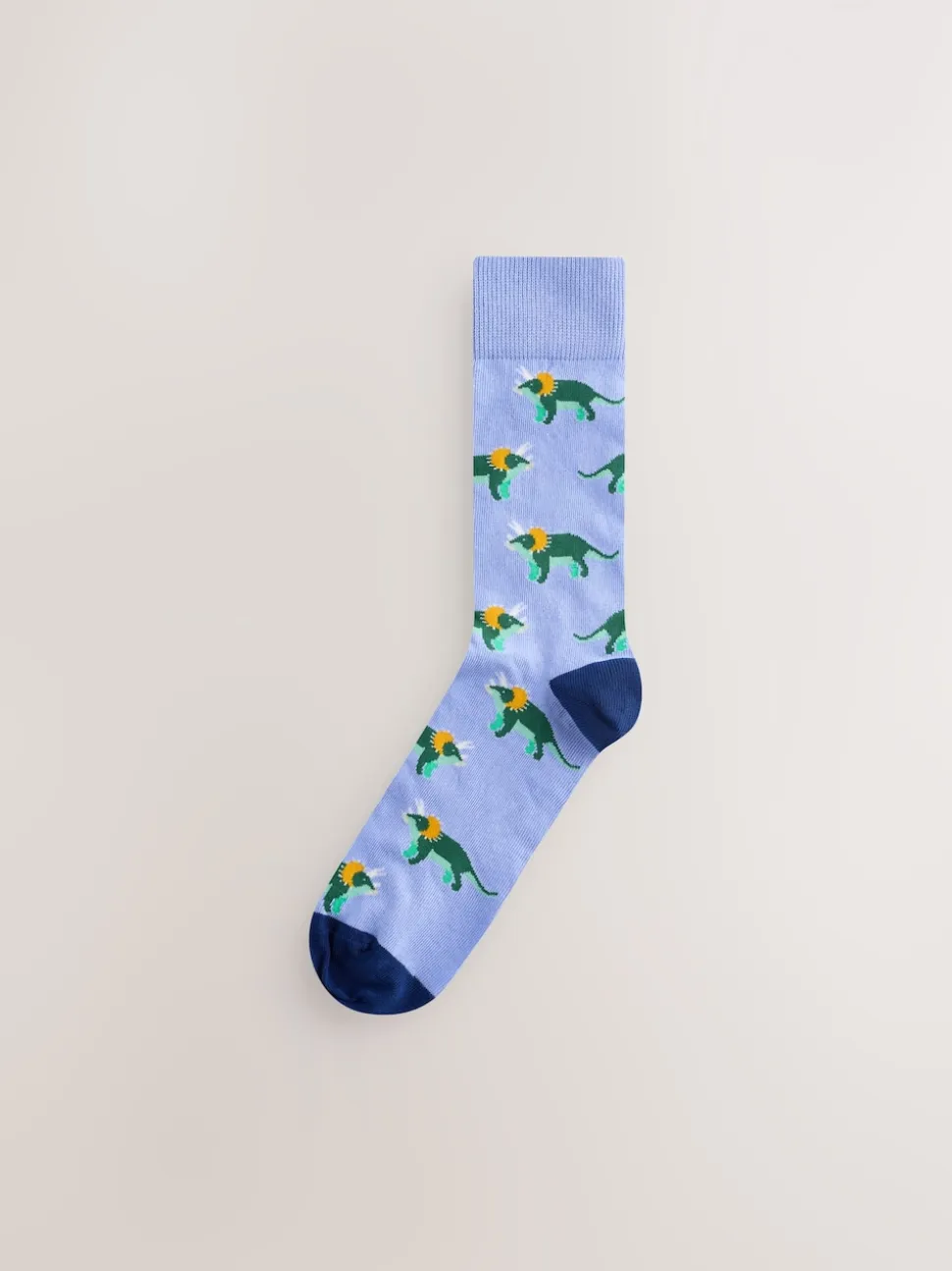 Bright Red/Blue/Orange Dinosaur Pattern Socks 8 Pack