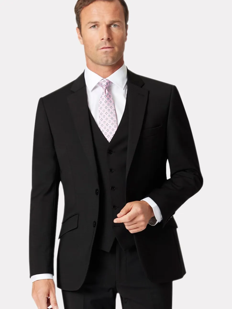 Brook Taverner Black Dark Suit Jacket