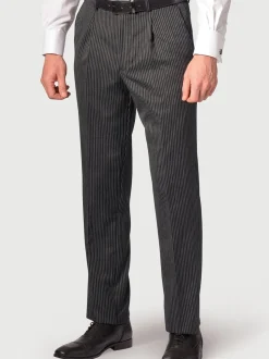 Brook Taverner Black Morning Suit Striped Trousers
