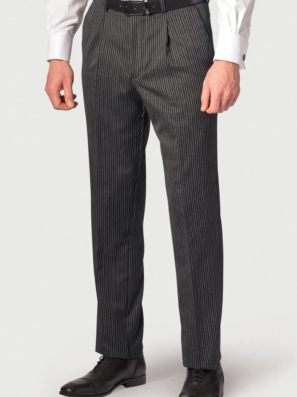 Brook Taverner Black Morning Suit Striped Trousers