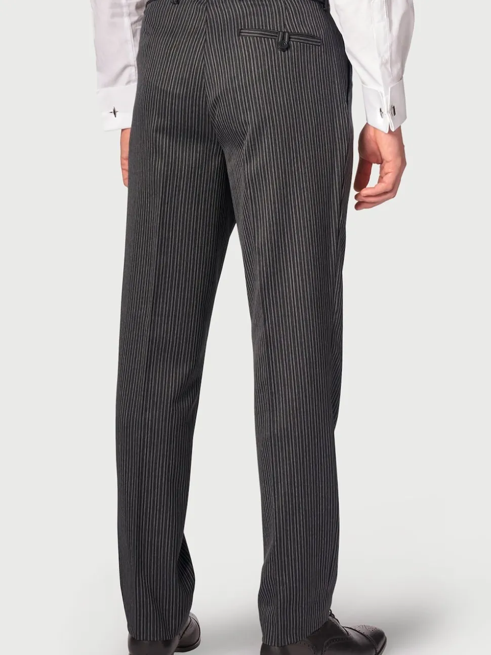 Brook Taverner Black Morning Suit Striped Trousers