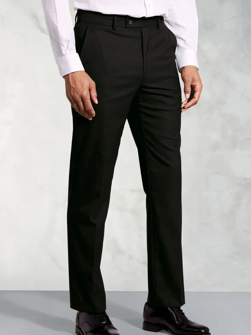 Brook Taverner Black Plain Trousers
