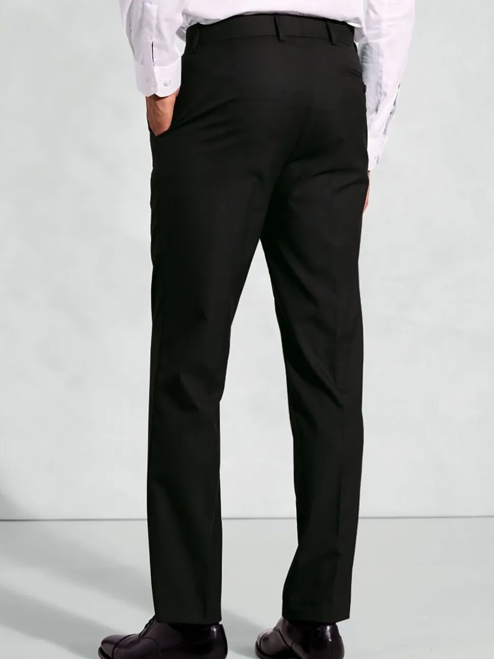 Brook Taverner Black Plain Trousers