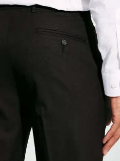 Brook Taverner Black Plain Trousers