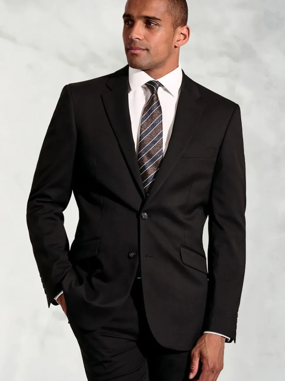 Brook Taverner Black Plain Suit Jacket