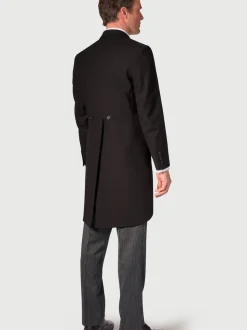 Brook Taverner Black Regular Fit Pure New Wool Morning Suit Tailcoat