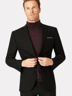 Brook Taverner Black Tailored Fit Washable Suit Jacket