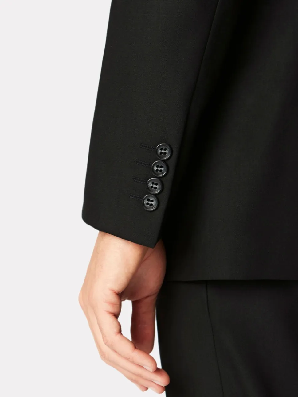 Brook Taverner Black Tailored Fit Washable Suit Jacket