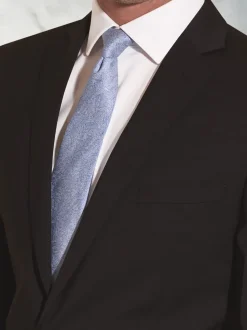 Brook Taverner Black White Tailored Fit Wool Mix Washable Suit Jacket