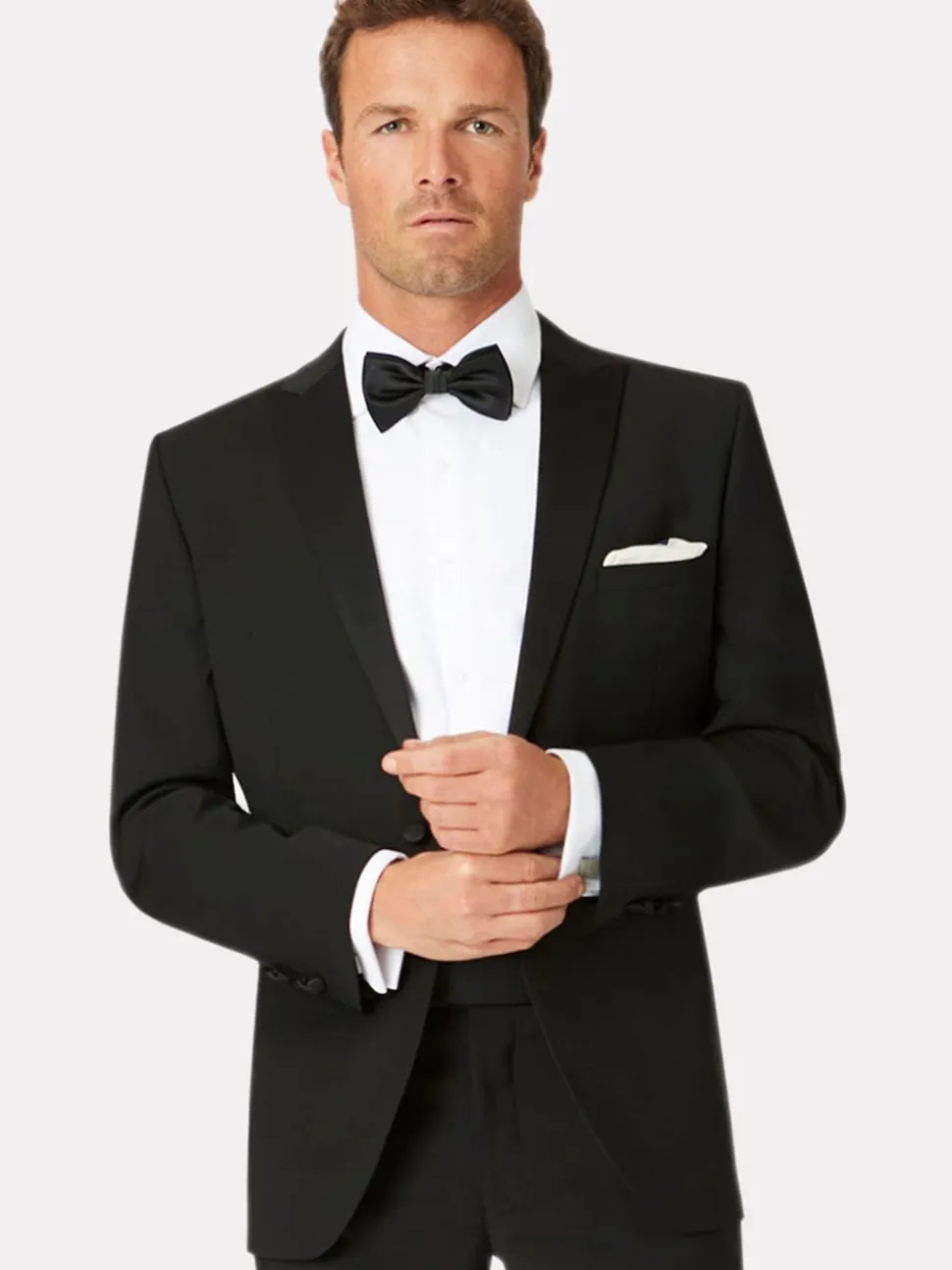 Brook Taverner Black Wool Blend Dinner Suit Jacket