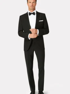 Brook Taverner Black Wool Blend Dinner Suit Jacket