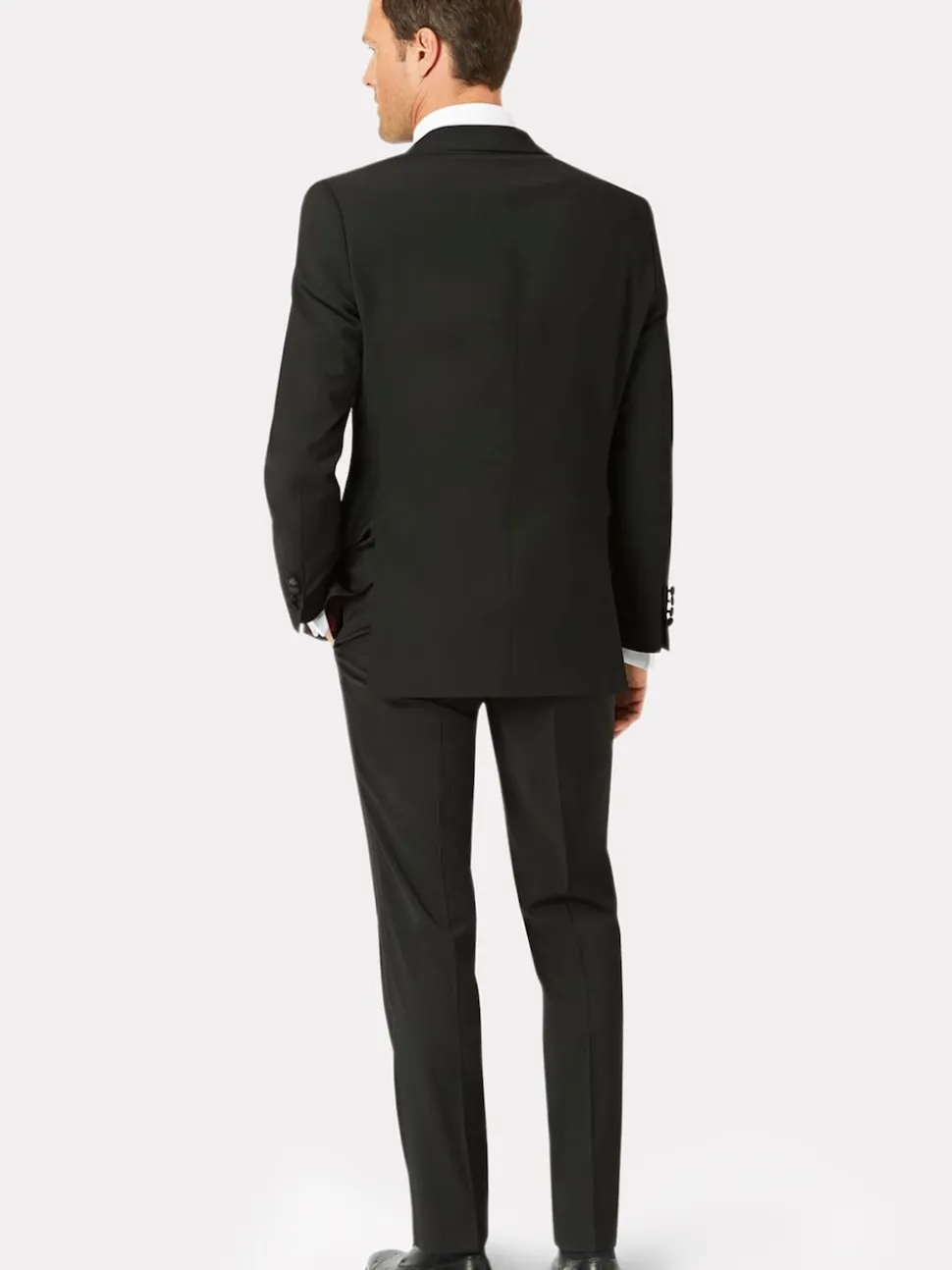 Brook Taverner Black Wool Blend Dinner Suit Jacket
