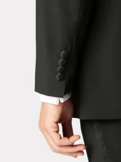 Brook Taverner Black Wool Blend Dinner Suit Jacket