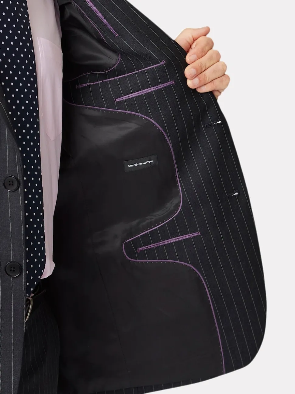 Brook Taverner Black Wool Suit Jacket