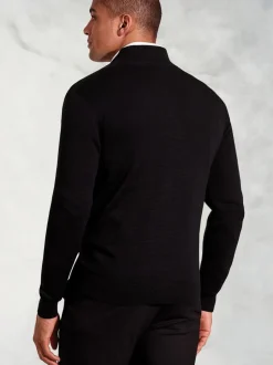 Brook Taverner Black Zip Through Cardigan