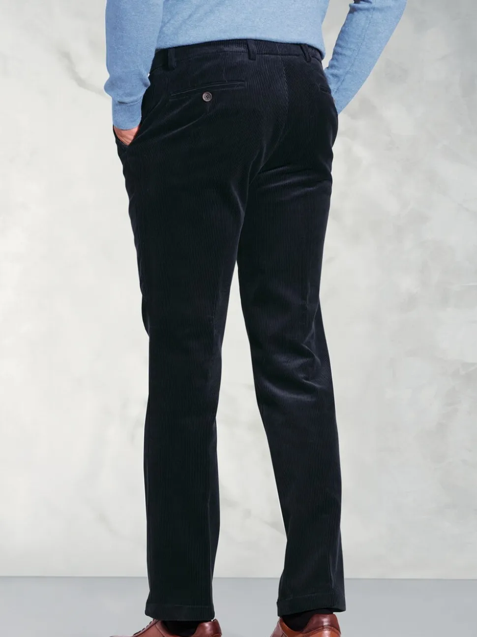 Brook Taverner Blue Corduroy Trousers