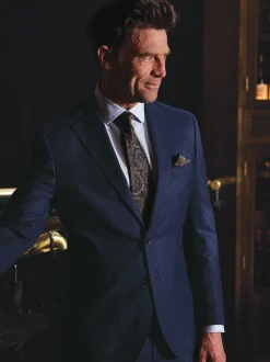 Brook Taverner Blue Italian Wool Suit Jacket