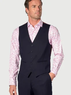 Brook Taverner Blue Light Wool Blend Suit Waistcoat