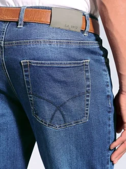 Brook Taverner Blue Tailored Fit 5 Pocket Denim Jeans