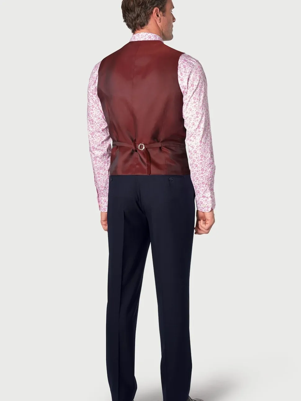 Brook Taverner Blue Wool Blend Suit Waistcoat