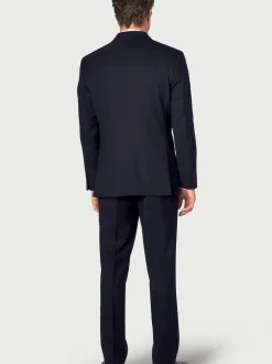 Brook Taverner Blue Wool Blend Suit Jacket