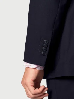 Brook Taverner Blue Wool Blend Suit Jacket