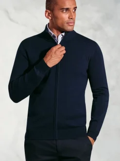 Brook Taverner Blue Zip Through Cardigan