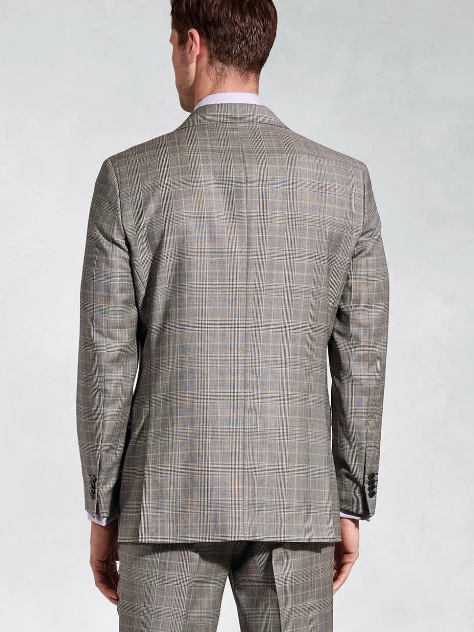 Brook Taverner Brown Wool POW Check Suit Jacket