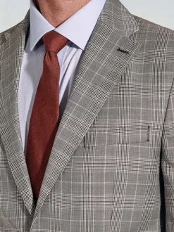 Brook Taverner Brown Wool POW Check Suit Jacket