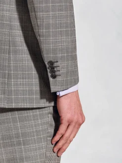 Brook Taverner Brown Wool POW Check Suit Jacket
