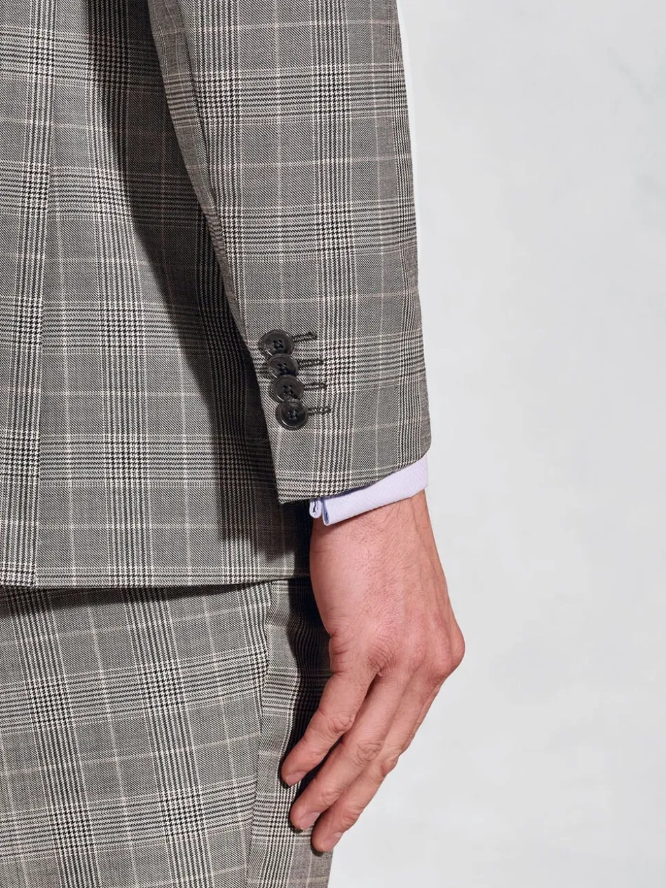 Brook Taverner Brown Wool POW Check Suit Jacket