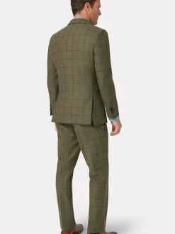 Brook Taverner Green Check Wool Suit Jacket