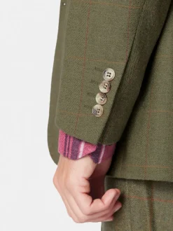 Brook Taverner Green Wool Check Suit Jacket