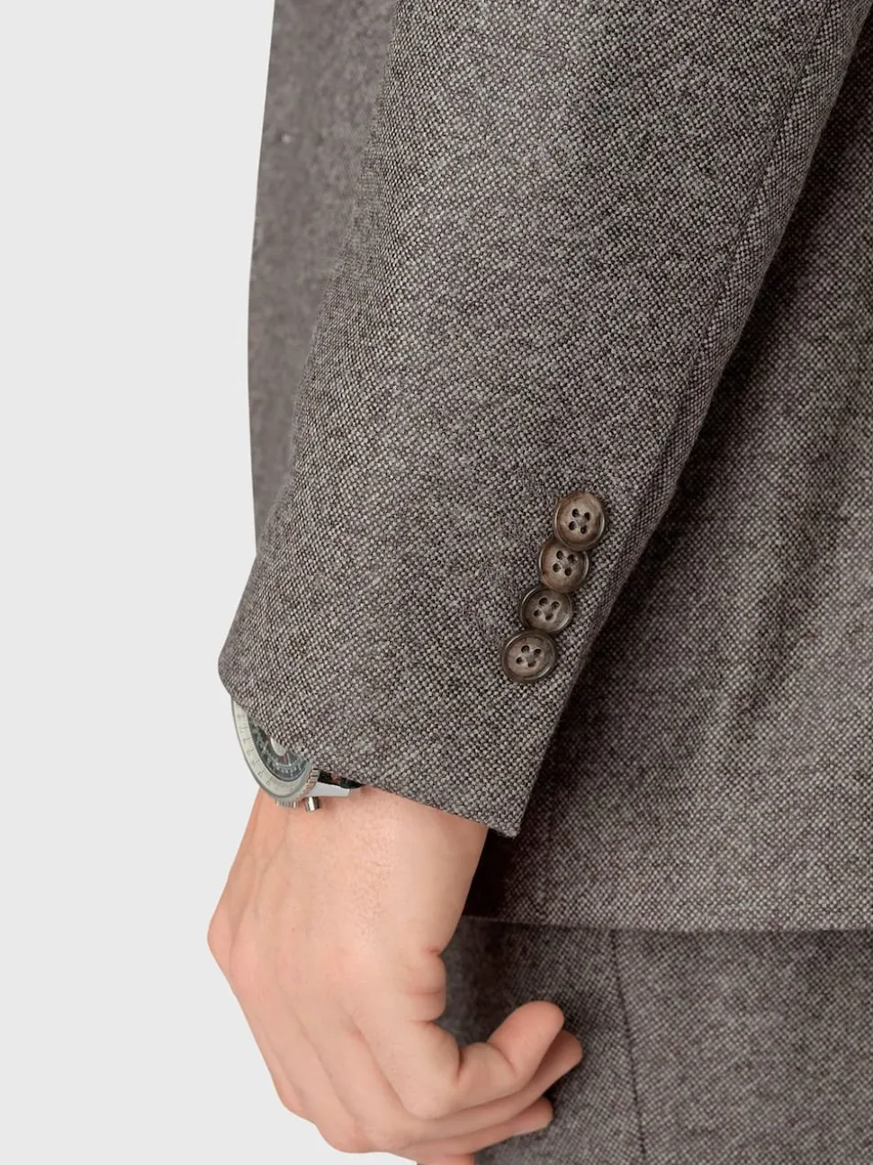 Brook Taverner Grey Donegal Wool Suit Jacket